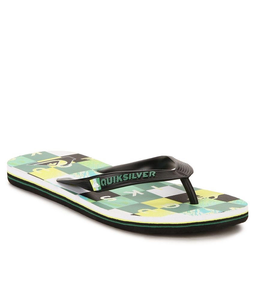 Quiksilver Molokai Check Black Flip Flops Price in India- Buy Quiksilver Molokai Check Black 