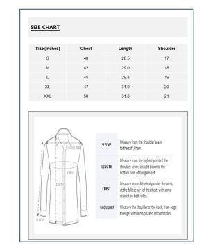 Indian Terrain Trousers Size Chart