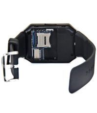 Life Like Dz09 Bluetooth Smartwatch With Sim & Sd Card Support-Silver-Rubber Strap
