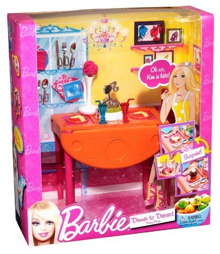 barbie doll dining table set