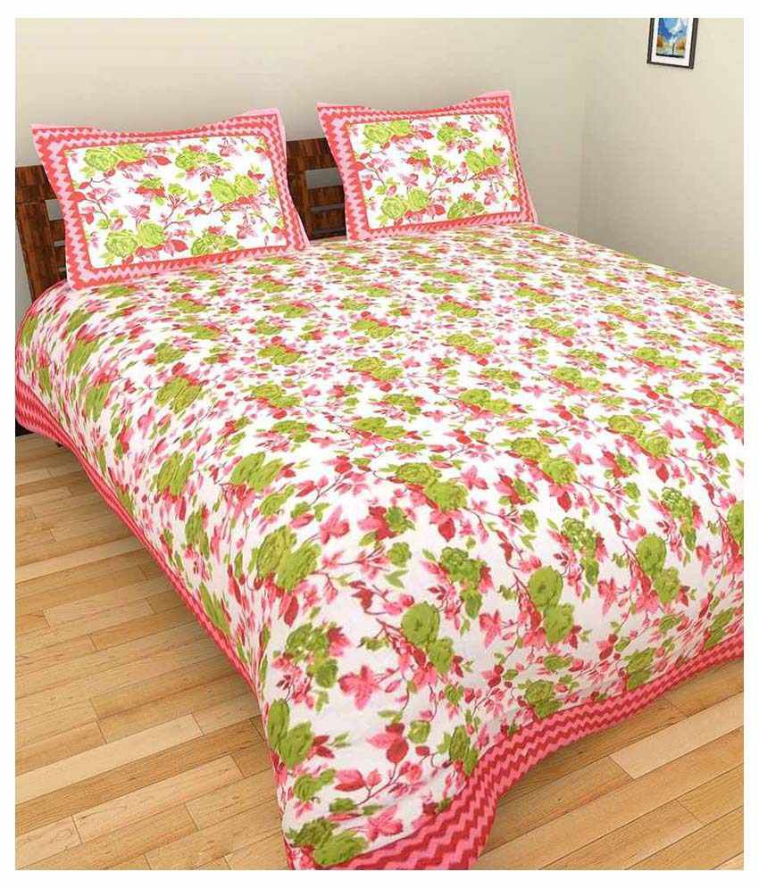     			Uniqchoice Cotton 1 Bedsheet with 2 Pillow Covers ( x )