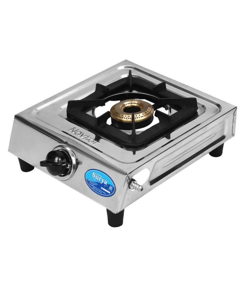 Navkar Surya Mini 1 Burner Steel Manual Gas Stove Price in India - Buy ...