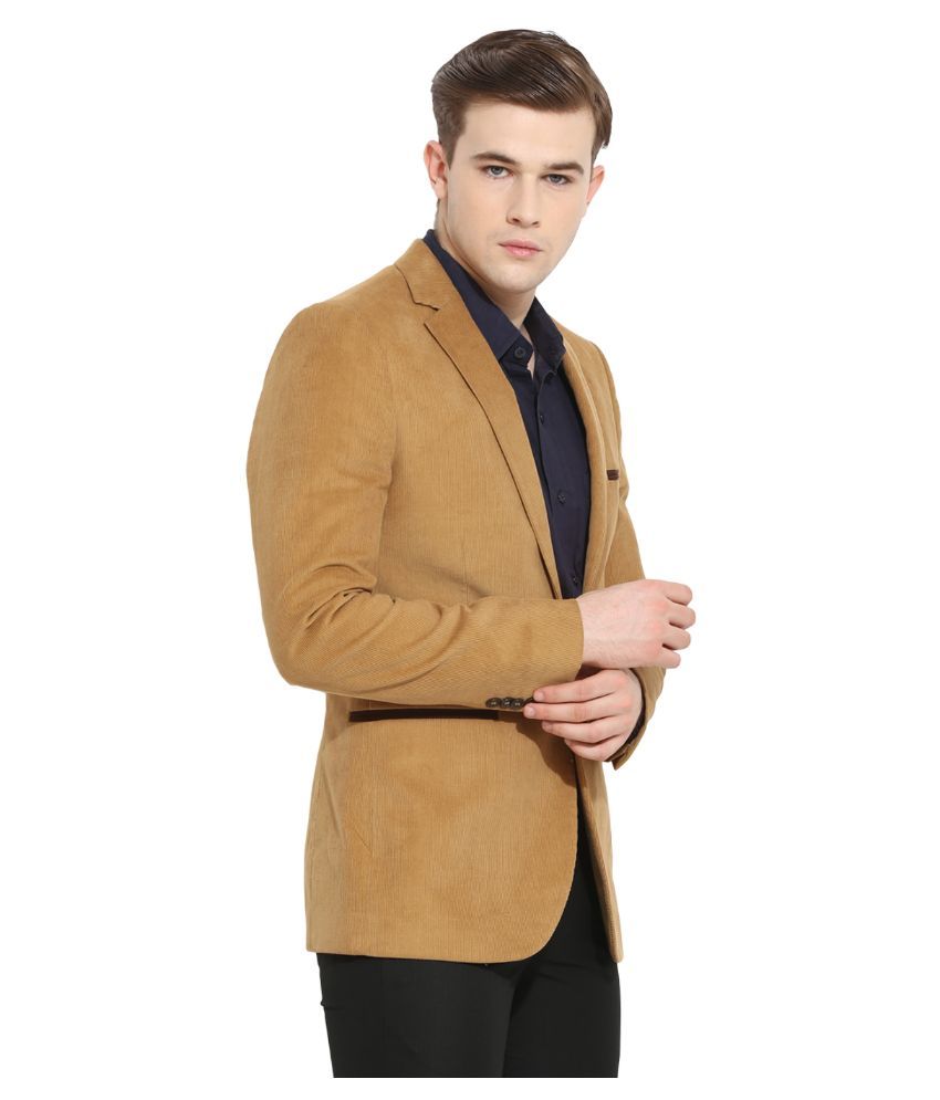 Envoy Khaki Casual Blazers - Buy Envoy Khaki Casual Blazers Online at Best Prices in India on 