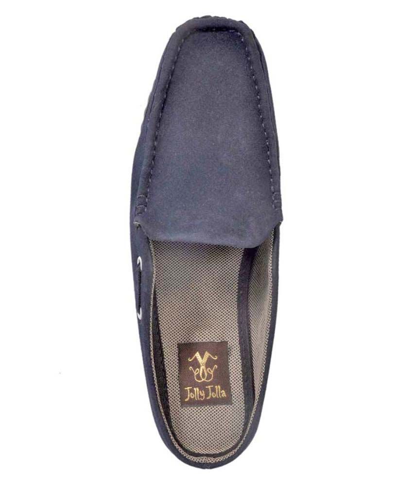 navy mules shoes