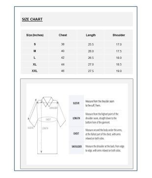 Pepe Jeans Shirts Size Chart