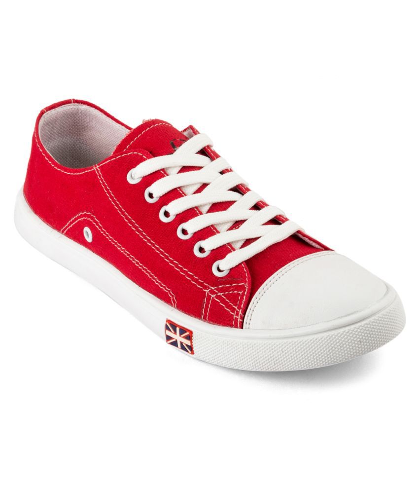 Isole Red Canvas Shoes - Buy Isole Red Canvas Shoes Online at Best ...