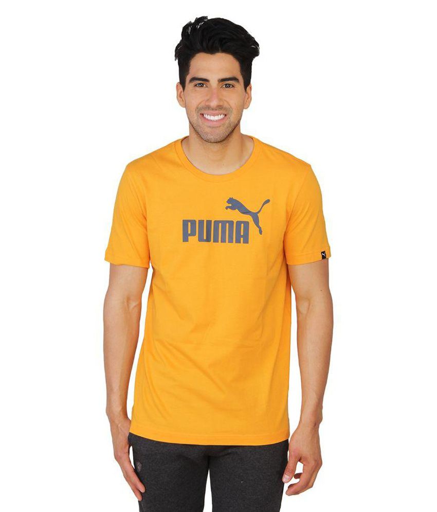 Puma Yellow Round T-Shirt - Buy Puma 