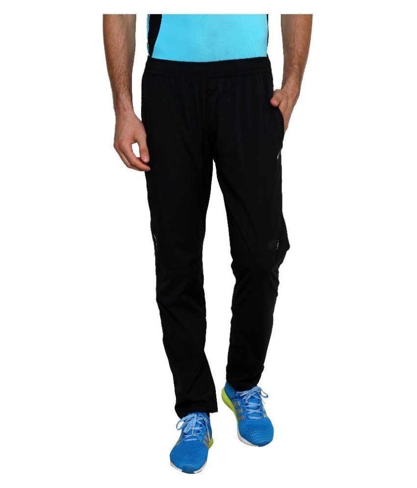 nike navy polyester lycra trackpants