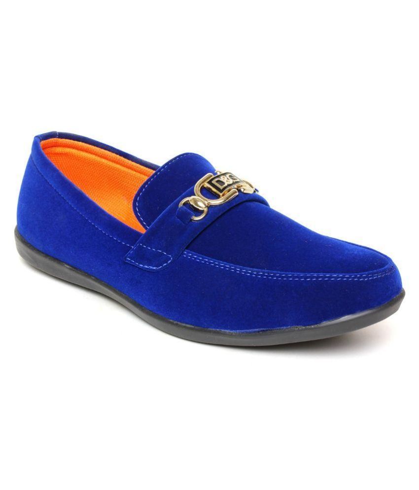 Bharat Shoe Store Blue Loafers - Buy Bharat Shoe Store Blue Loafers ...