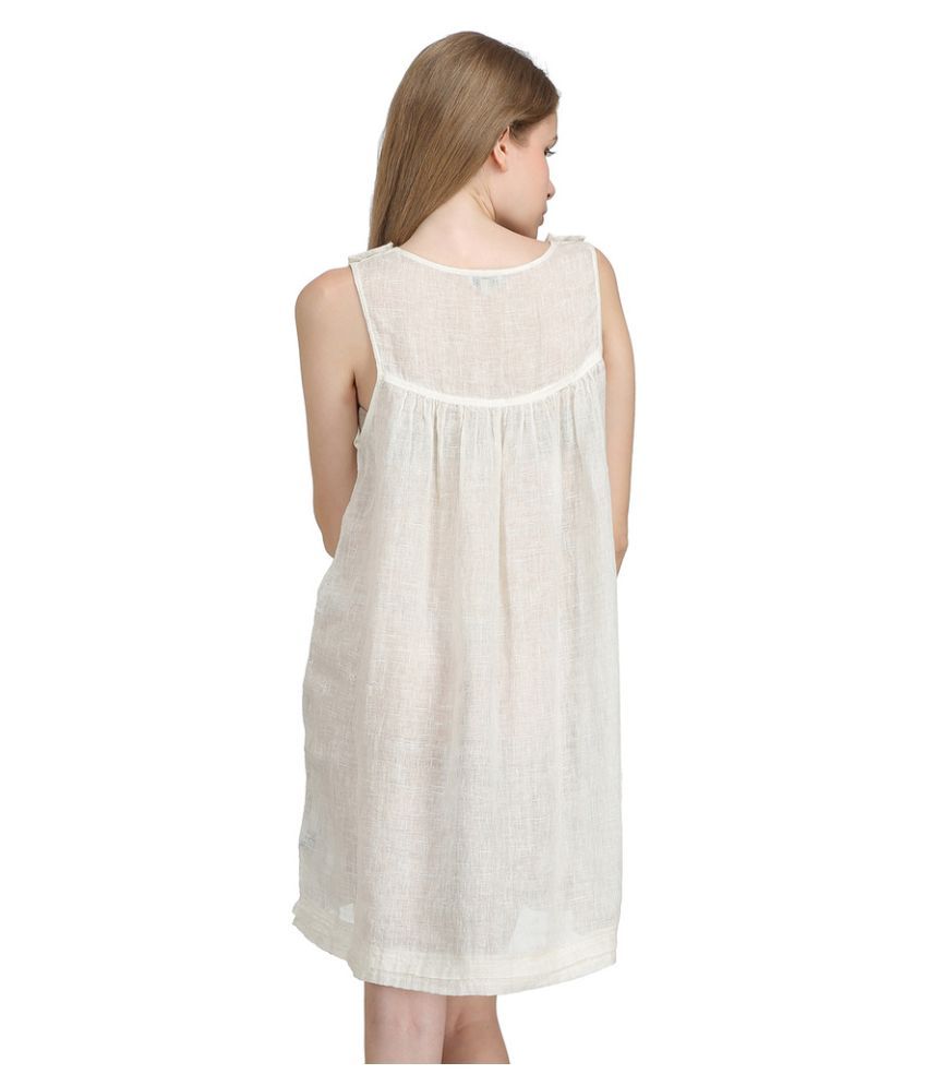 Lineniya White Cotton Dresses Buy Lineniya White Cotton Dresses Online at Best Prices in India
