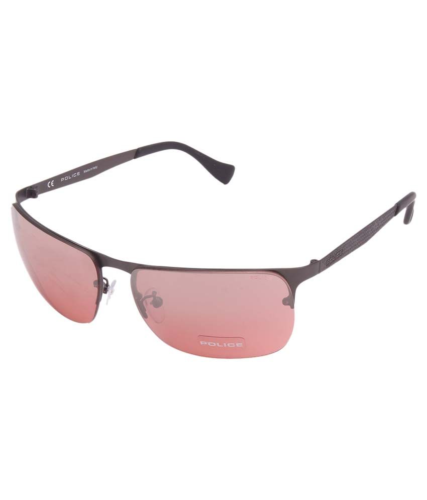 Police Pink Rectangle Sunglasses ( Police-S8957-627X ) - Buy Police ...