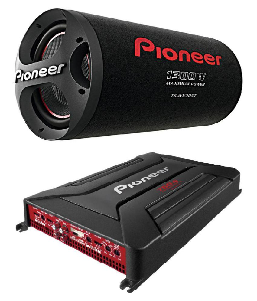 Pioneer TSWX305T Car Bass Tube Sub Woofer Speaker with Pioneer GM