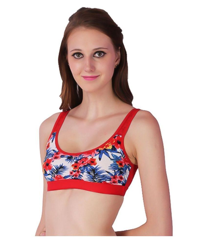 Buy Aruba Red Poly Cotton Bras Online At Best Prices In India Snapdeal