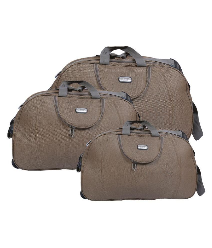Yak Bags Polyester Beige Duffle Bag Buy Yak Bags Polyester Beige