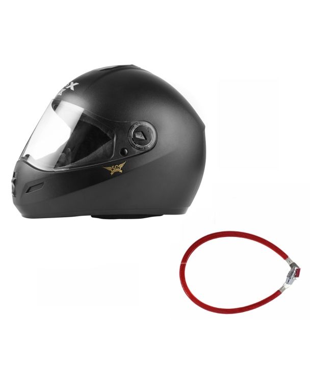 Steelbird Helmet SB39 Rox X + 4 Digit Steel Cable Lock Black Buy