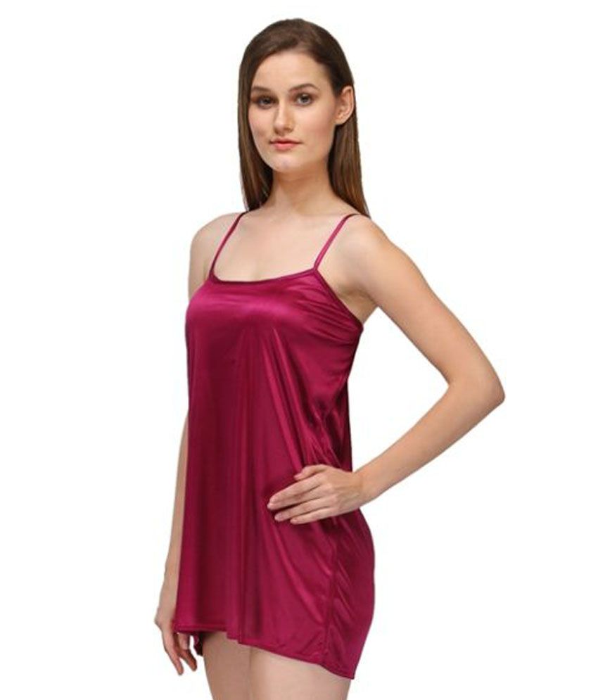 Buy You Forever Satin Nighty & Night Gowns - Pink Online at Best Prices ...