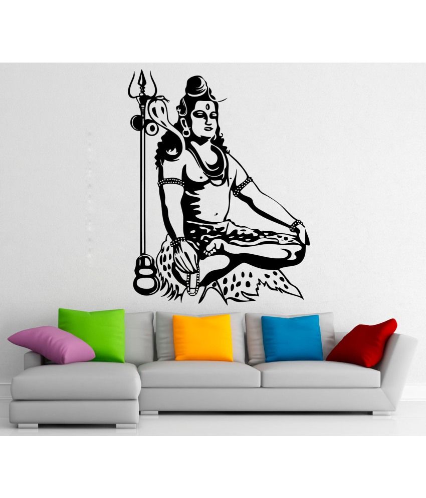 Wallskart Lord Shiva Vinyl Wall Stickers Buy Wallskart Lord Shiva