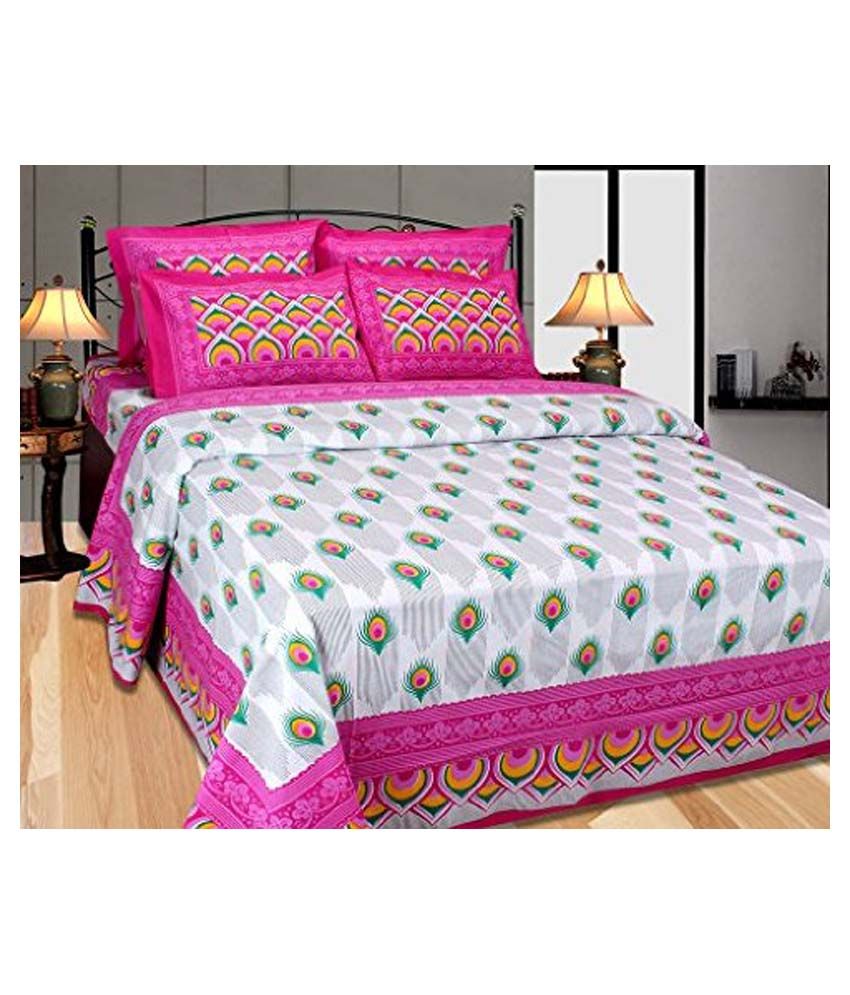 Swastik Double Chenille Printed Bed Sheet - Buy Swastik Double Chenille ...