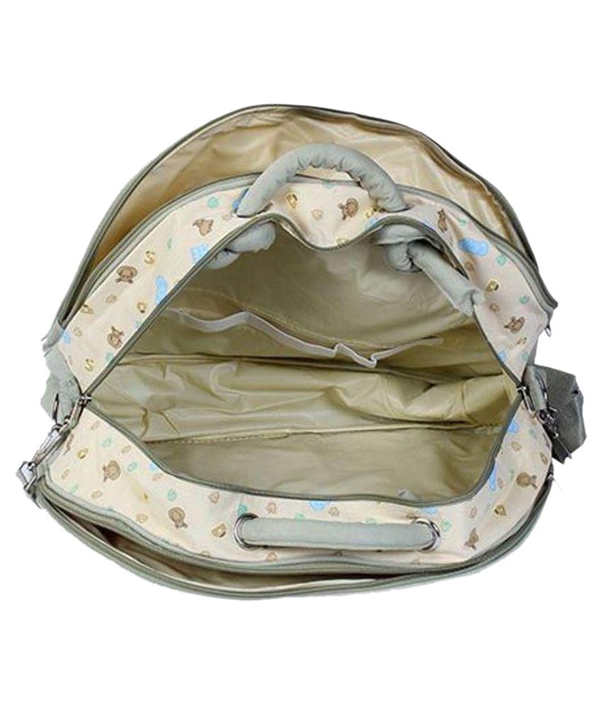 beige diaper backpack