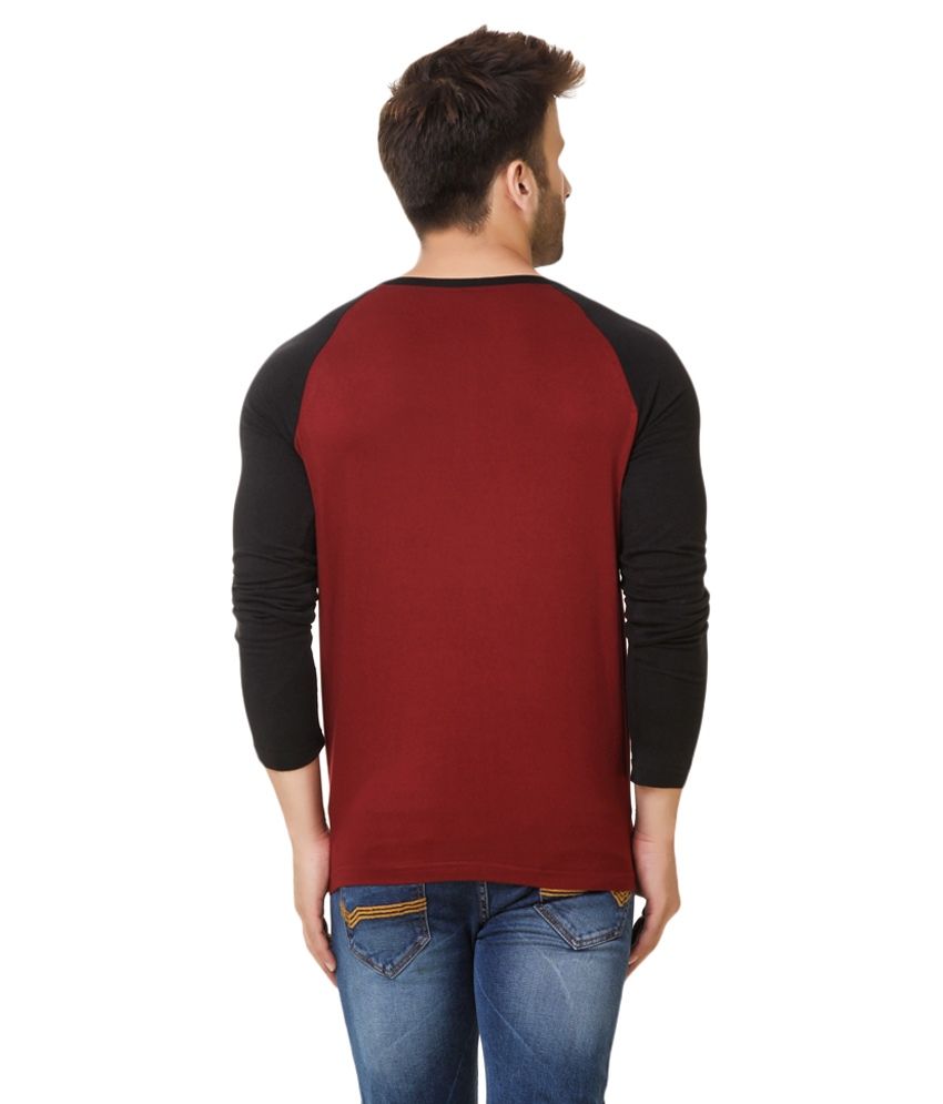 maroon henley t shirt