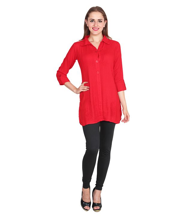 Zaristaa Red Viscose Tunics Buy Zaristaa Red Viscose Tunics Online At Best Prices In India On 