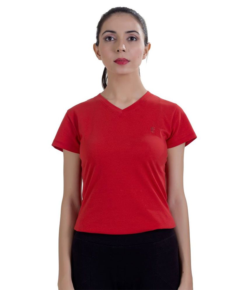 Buy Legrisa Fashion Red Cotton T-Shirts 