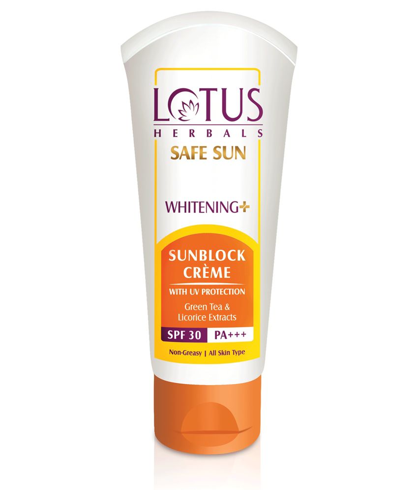 Lotus Herbals SPF 30 Whitening Plus Sunblock Creme with UV 