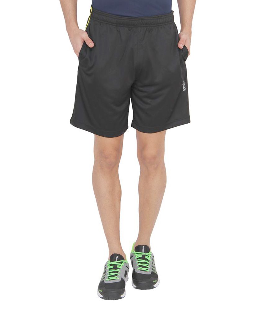 reebok black shorts