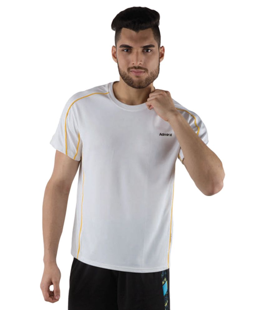 mens white polyester t shirts