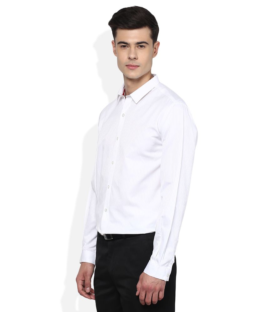 john players white formal shirt