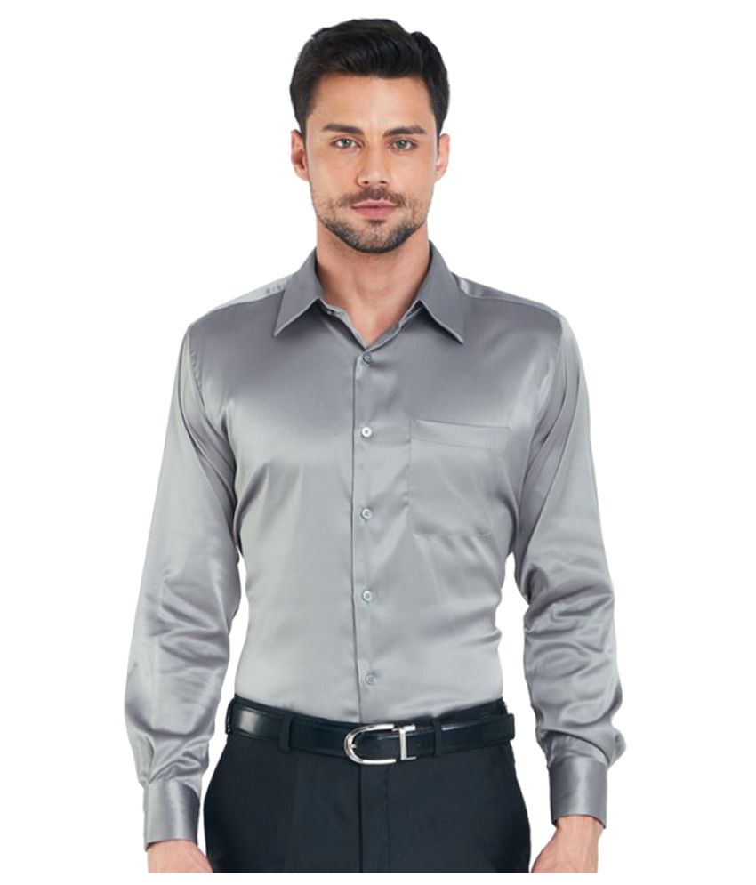 grey party wear shirt