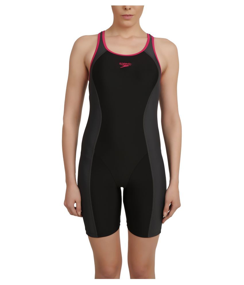 Speedo Black Polyester Blend Swimwear Swimming Costume Buy Speedo