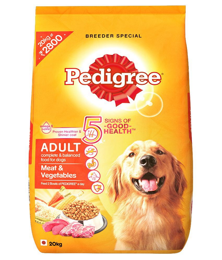 Pedigree (Adult - Dog Food) Meat & Vegetables, 20 kg Pack: Buy Pedigree ...