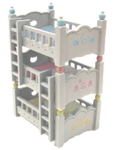 sylvanian triple bunk bed set