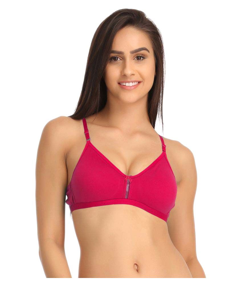     			Clovia Pink Cotton Bras