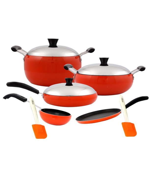 Shop CJ Green Sheffield 10 Pcs Apple Nonstick Cookware Set Buy Online