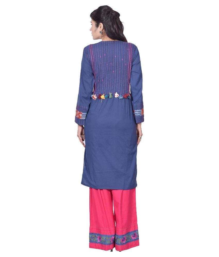 mzuri-sana-blue-cotton-kurti-buy-mzuri-sana-blue-cotton-kurti-online