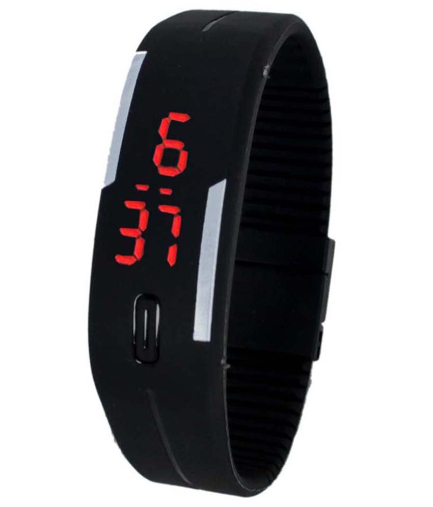 Svizi Black Digital Rectangular Watch Price in India Buy Svizi Black