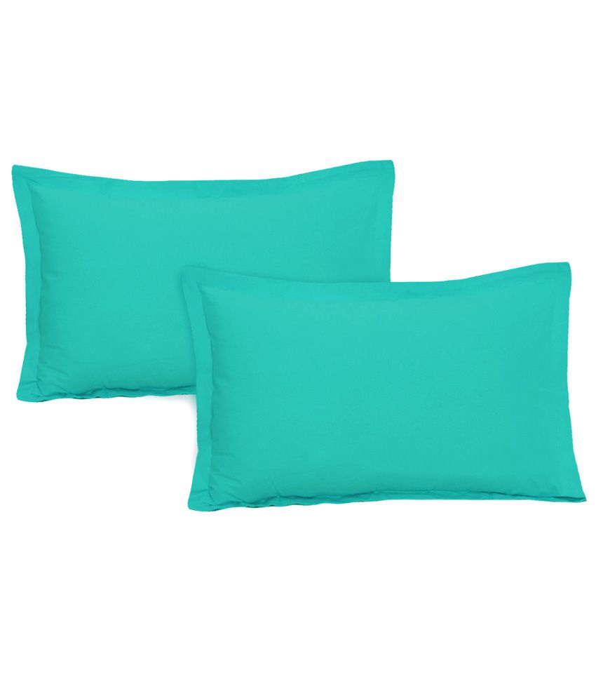     			Divine Casa Green Cotton Pillow Cover Set Of 2