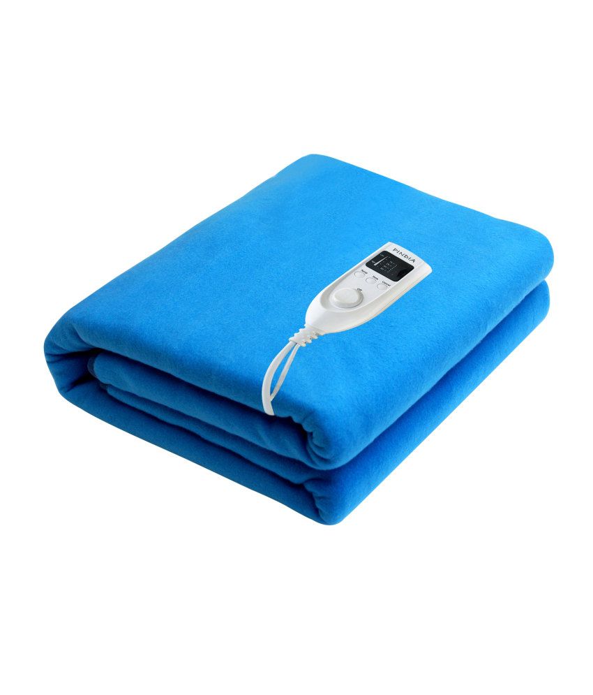 Pindia Single Bed Automatic Temprature Control With Timer Heating Electric Blanket Polar Fleece - 150 X 80 Cm Sky Blue