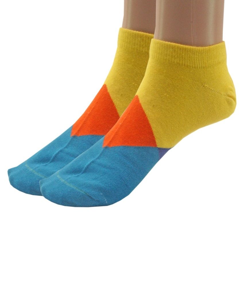 JM Multicolour Cotton Ankle Length Socks: Buy Online at Low Price in ...