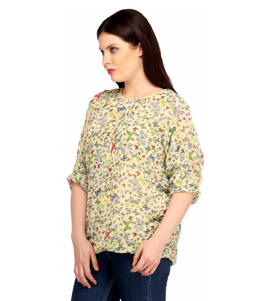 Snoby Multicolor Poly Georgette Tops - Buy Snoby Multicolor Poly ...