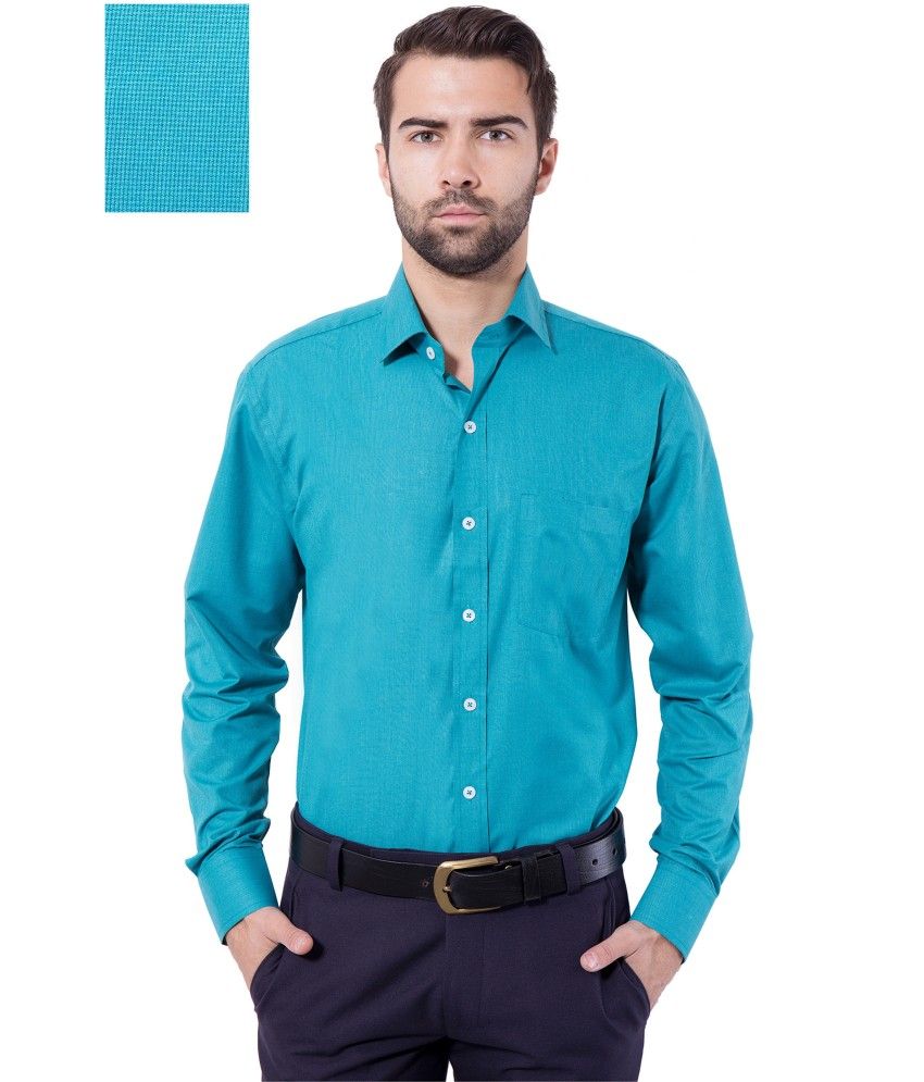 Tag & Trend Turquoise Formal Shirt - Buy Tag & Trend Turquoise Formal ...