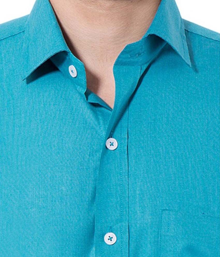 turquoise blue formal shirt