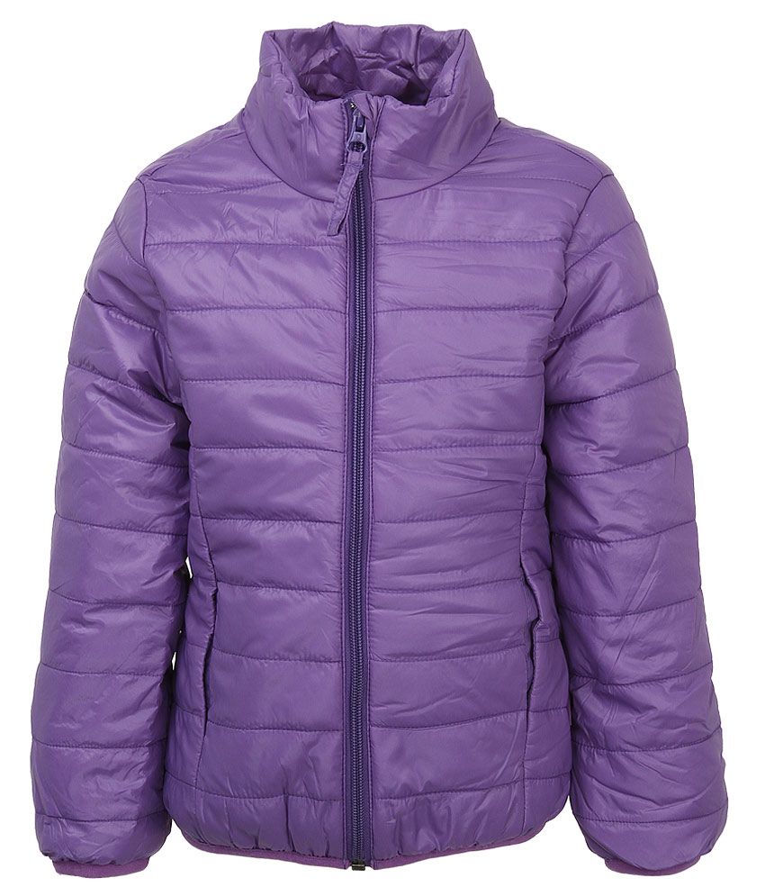 United Colors Of Benetton Purple High Neck Jacket - Buy United Colors ...