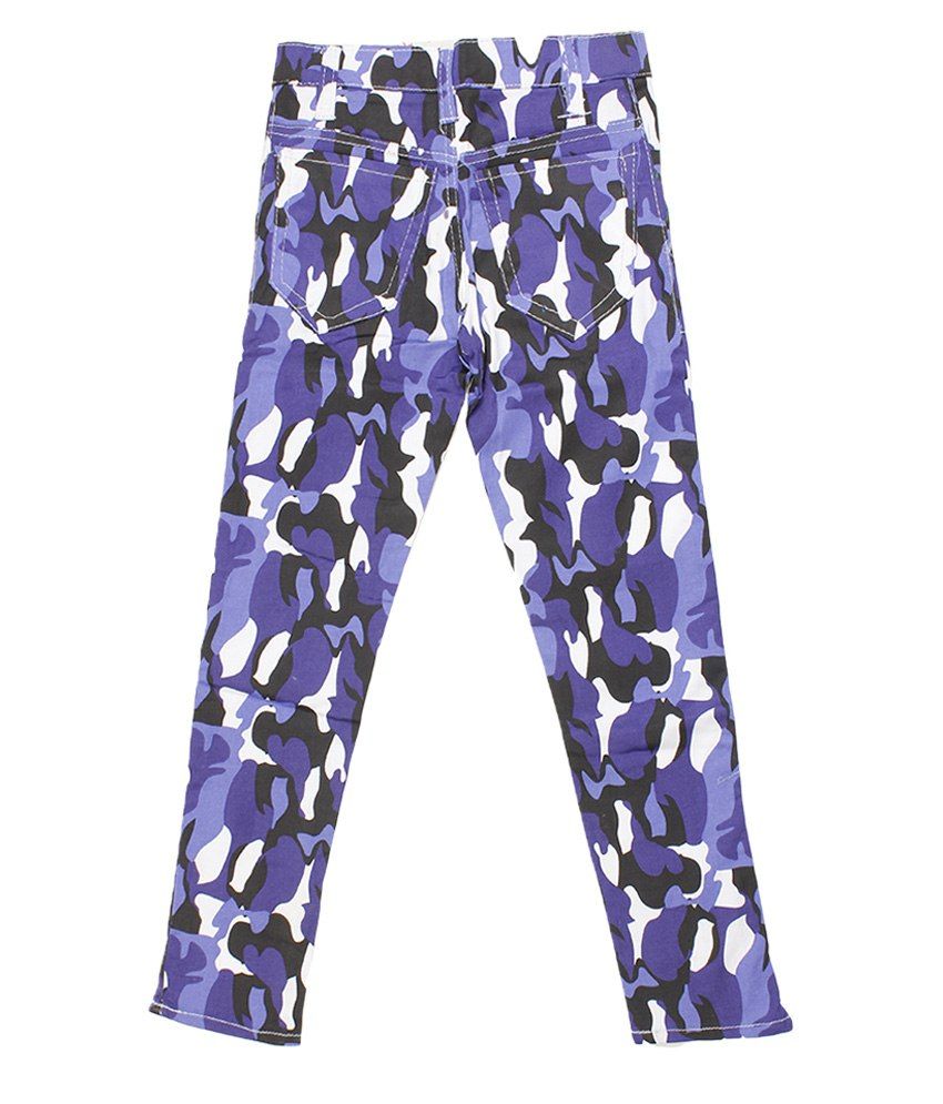 all white purple jeans