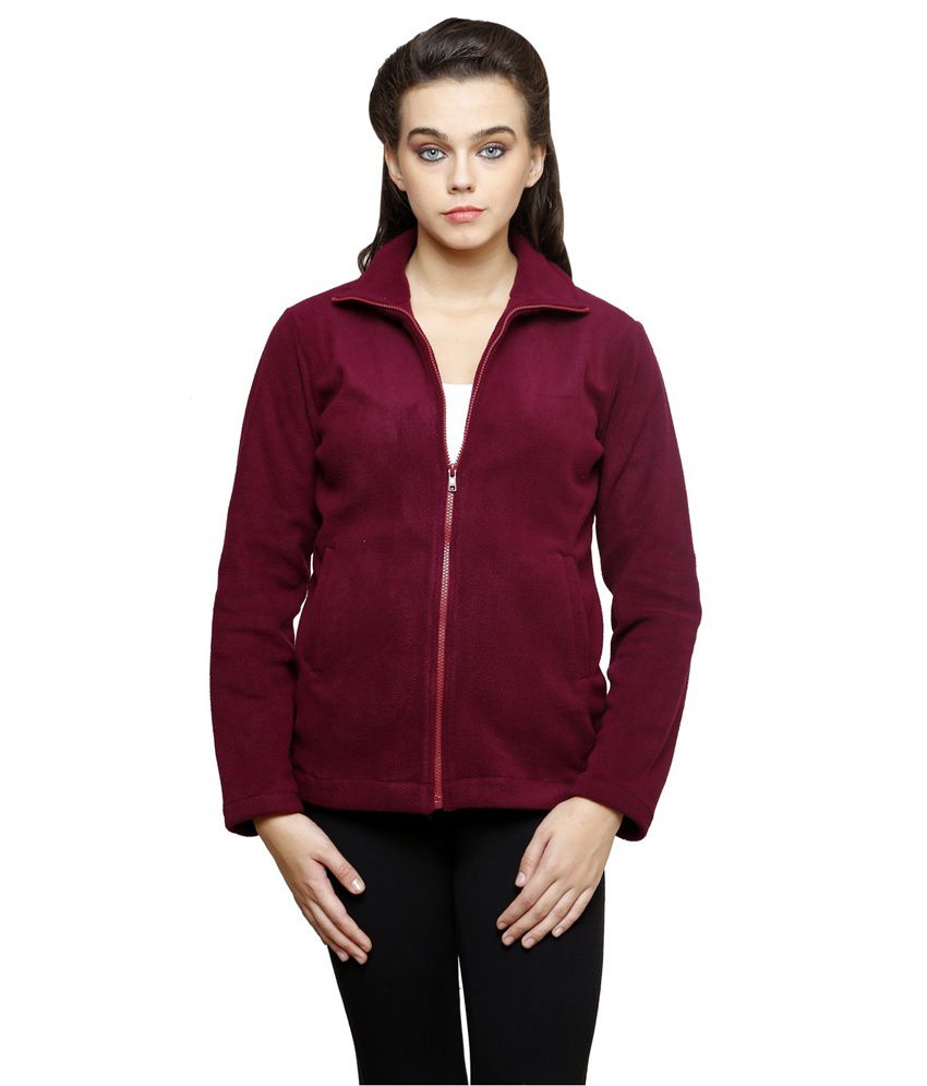 Buy Finesse Maroon Polyester Blend Jackets Online at Best Prices in ...