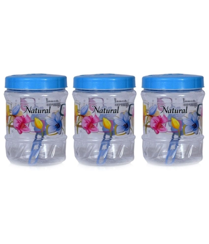 Download Kohinoor Jelly Plastic Jars Blue Flower Print 1000 ML (Set of 3): Buy Online at Best Price in ...