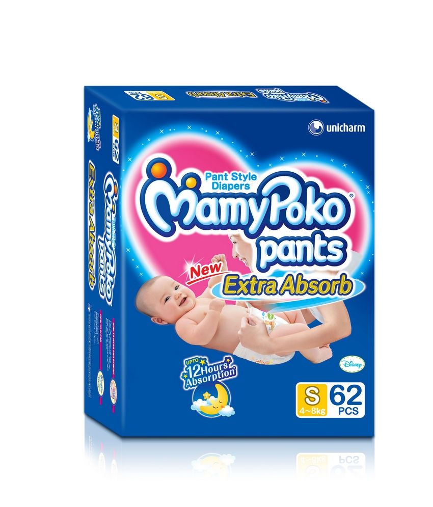 Mamy Poko Pants Extra Absorb S (48 Kg)62 Pcs Pack of 2 Buy Mamy Poko