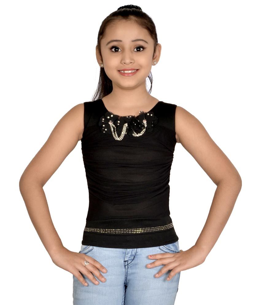 Abhira Black Tops For Girls - Buy Abhira Black Tops For Girls Online at ...